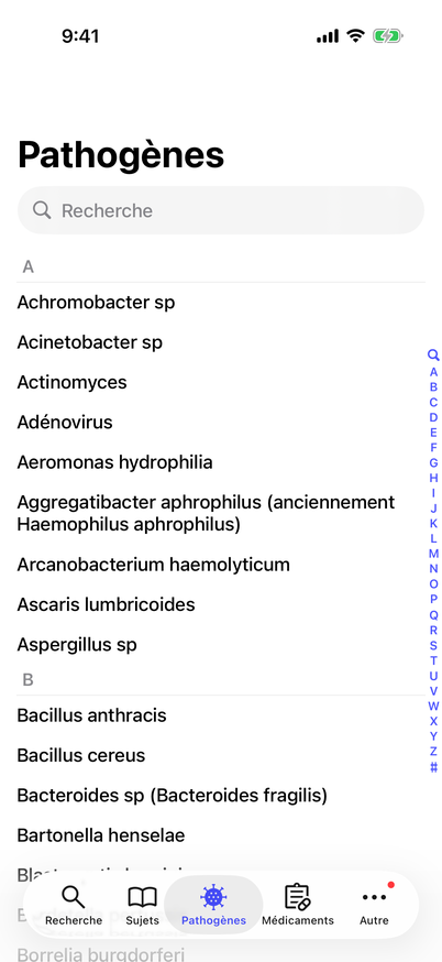 Design médical screenshot on iPhone