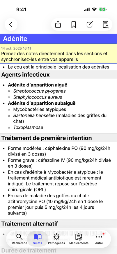 Synchronisation des notes screenshot on iPhone